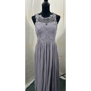 City Triangles Lavender Lace Bodice Sleeveless Y2K VTG Prom Gown Womens 11 HOCO